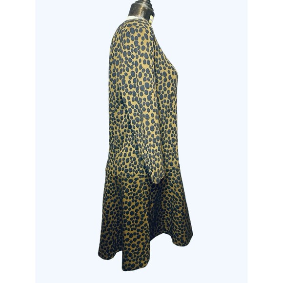 Ann Taylor Loft Women’s Jacquard Leopard Print Fall Classic Brown Medium‎ Dress - Picture 2 of 7
